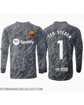 Barcelona Ter Stegen #1 Portiere Maglia Gara Terza Repliche 2024-25 Maniche Lunghe